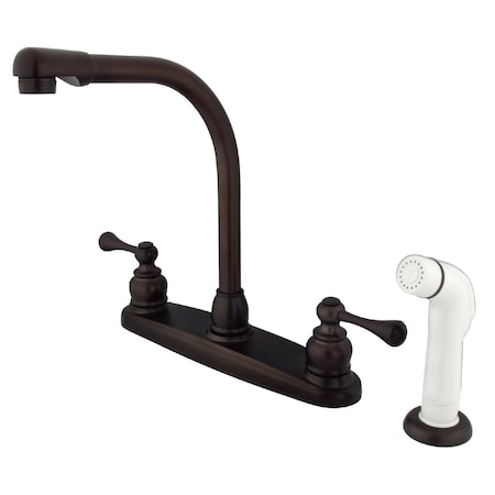 Kingston Brass 8" Centerset Kitchen Faucet, Oil Rubbed Bronze KB715BL